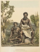 (after) JOHN WILLIAM LINDT, Aboriginals, Port Lincoln, South Australian, coloured lithograph, published by Phillip-Stephen....Sydney, 42 x 32cm, 62 x 52cm overall.