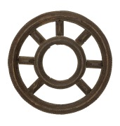 A tramp art antique Australian cedar circular picture frame, 19th century, ​​​​​​​46cm diameter.