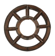 A tramp art antique Australian cedar circular picture frame, 19th century, ​​​​​​​46cm diameter. - 2
