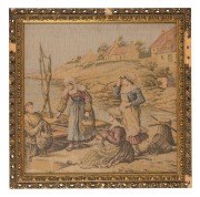 Two framed tapestries, 20th century, the larger 58 x 93cm overall. - 2