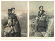 THOMAS FAED (Scotland, 1825&ndash;1900), I.) The Reaper, II.) Erin, Farewell, engraved by F. Stacpoole, both housed in period maple frames, ​​​​​​​94 x 76cm each overall.
