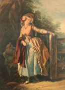 GEORGE BAXTER, The Parting Look, colour lithograph, 80 x 62cm overall.