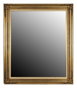 A reproduction gilt framed mirror, late 20th century, 111 x 95cm overall.
