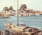 JAMES NORTHFIELD (1887-1973), Port Albert, Victoria, watercolour, signed lower right "Northfield", captioned lower centre, ​​​​​​​31 x 38cm, 56 x 64cm overall.