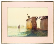RONALD ELLIOT BULL (1942-1979), (bridge works), watercolour, signed lower left "Ronald E. Bull", ​​​​​​​50 x 68cm, 73 x 90cm overall. - 2