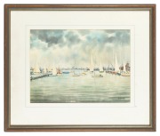 LESLEY ALBERT EDWARD (Bill) SANDS (1917-1995), Williamstown, Victoria, oil on board, signed lower right "Sands", titled verso, 26 x 36cm, 47 x 55cm overall. - 2