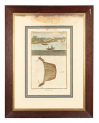PECHE DE MER group of four antique French hand-coloured engravings of fishing scenes and techniques, 18th/19th century. Note: some water damage. 61 x 48cm each overall. - 2