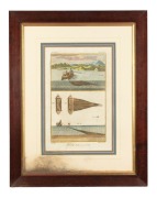 PECHE DE MER group of four antique French hand-coloured engravings of fishing scenes and techniques, 18th/19th century. Note: some water damage. 61 x 48cm each overall. - 3