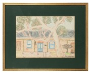 Five assorted framed prints and artworks, 19th and 20th century, ​​​​​​​the largest 44 x 55cm overall.