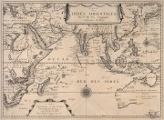 PIERRE DUVAL (1618-1683), "Carte des Indes Orientales Par P. Du Val Geographe Ordinaire du Roy", copper engraving, [Paris, 1665], 40 x 54.5cm; mounted 61 x 76cm overall.