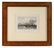 CHARLES GRAHAM antique hand-coloured engraving titled "Macao From The Sea", circa 1847, ​​​​​​​48 x 42cm overall.