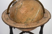 NEWTON'S "New & Improved" antique tabletop terrestrial 12" globe on timber stand, 19th century, 42cm high overall. - 2
