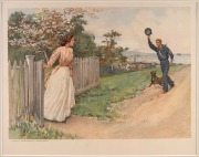RUFUS FAIRCHILD ZOGBAUM (United States, 1849-1925), group of five maritime themed chromolithographs published by Frederick A Stokes Company, circa 1898, mounted 24 x 30cm, 39 x 45cm overall. - 5