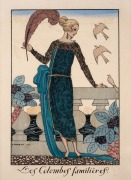 FASHION & COSTUMES group of hand-coloured engravings and coloured lithographs, mostly French including 1820s ballet and lovely Art Deco example, 19th and early 20th century, (14 plates), mounted, the largest 23 x 16cm, 44 x 36cm overall.