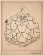 FASHION & COSTUMES group of hand-coloured engravings and coloured lithographs, mostly French including 1820s ballet and lovely Art Deco example, 19th and early 20th century, (14 plates), mounted, the largest 23 x 16cm, 44 x 36cm overall. - 2