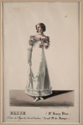 FASHION & COSTUMES group of hand-coloured engravings and coloured lithographs, mostly French including 1820s ballet and lovely Art Deco example, 19th and early 20th century, (14 plates), mounted, the largest 23 x 16cm, 44 x 36cm overall. - 7
