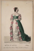 FASHION & COSTUMES group of hand-coloured engravings and coloured lithographs, mostly French including 1820s ballet and lovely Art Deco example, 19th and early 20th century, (14 plates), mounted, the largest 23 x 16cm, 44 x 36cm overall. - 8