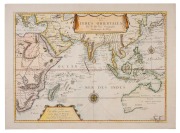PIERRE DUVAL (1618-1683), "Carte des Indes Orientales Par P. Du Val Geographe Ordinaire du Roy", hand-coloured copper engraving, [Paris, 1677], 40 x 54.5cm; 45 x 60cm overall. ​​​​​​​The second version of Du Val's important map, published in 1679.