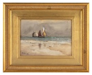 FRANK HENRY MASON (1876-1965), Calais Fishing Boats, watercolour, signed lower left "F.H. Mason", ​​​​​​​17 x 23cm, 30 x 37cm overall.