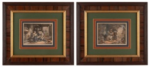 GEORGE BAXTER (1804-1867), I.) A Letter From Home, II.) News From Australia, chromolithograph, 12 x 15cm each, 34 x 37cm each overall.