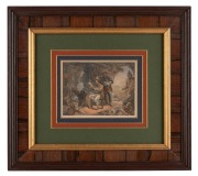 GEORGE BAXTER (1804-1867), I.) A Letter From Home, II.) News From Australia, chromolithograph, ​​​​​​​12 x 15cm each, 34 x 37cm each overall. - 3
