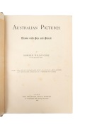 Howard WILLOUGHBY, "Australian Pictures Drawn with Pen and Pencil", [London : Religious Tract Society, 1886]. Original gilt illustrated cloth covered boards with numerous black and white illustrations. - 3