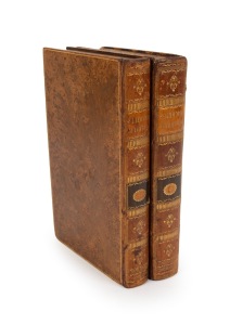 387 · Thomas Livingstone MITCHELL, Surveyor General (1792 - 1855), "Three Expeditions into the Interior of Eastern Australia, with descriptions of the recently explored region of Australia Felix, and of the present colony of New South Wales", [London : T. & W. Boone, 1838, first edition], Two volumes, full calf; the plates quite foxed in places (as usual); Ferguson 2553 (but lacking the map, and the advert in Vol.1 called for by Ferguson).