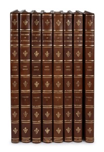 JOHN GOULD "The Birds of Australia", [Melbourne : Lansdowne Press, 1972], elephant folio, (facsimile of the 1848 publication), coloured plates; publisher's vinyl binding, with gilt titles to spines, (8 Vol.)