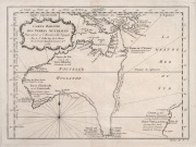 JACQUES-NICOLAS BELLIN (1703-1772), "Carte Reduite Des Terres Australes pour servir a l'histoire des Voyages Par le Sr. Bellin Ing. de la Marine, De la Societe Royale de Londres & ca.", circa 1753, 22 x 29cm plate size; mounted 37.5 x 45.5cm overall. Pub