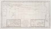 PHILIPPE BUACHE (1700-1773), Chart of a Part of the South Sea lying between South America, New Guinea and New Holand, relative to the enquiries concerning the situation of the Islands of Solomon, with insets of charts drawn in 1597 and 1601; copper plate 