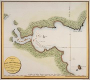 TASMANIAN MAPS & CHARTS: "Croquis de la BAIE DES MOULES..." (Dentrecasteaux, 1807; hand coloured); "A New Map of VAN DIEMEN'S LAND" (Souter, 1825); "The Entrance to MACQUARIE HARBOUR, in VAN DIEMEN'S LAND" (Norie, 1828); "Van Diemens Land" (Kelly, 1841); 