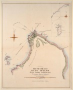 TASMANIAN MAPS & CHARTS: "Croquis de la BAIE DES MOULES..." (Dentrecasteaux, 1807; hand coloured); "A New Map of VAN DIEMEN'S LAND" (Souter, 1825); "The Entrance to MACQUARIE HARBOUR, in VAN DIEMEN'S LAND" (Norie, 1828); "Van Diemens Land" (Kelly, 1841); - 4
