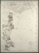 "D&eacute;troit de Bass (Bass Strait) et de Corner Inlet, Copie du Plan leve en 1842 et 1855 par les Capit'es J.L. STOKES et ROSS, de la Marine Anglaise et Corrige en 1858", issued by the French Depot of Marine Charts and Plans in 1861. 64.5 x 47cm; framed, 88 x - 2