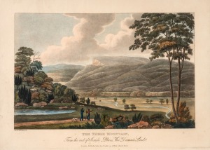 JOSEPH LYCETT (1774 -1828), "The End of Jericho Plains, Van Dieman's Land", hand-coloured aquatint from “Views of Australia....”, published in London by J. Souter, 1825, 23 x 32cm, mounted 37.5 x 48.5cm overall.