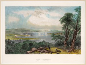 JOHN SKINNER PROUT (1805-1876), group of ten hand-coloured lithographic illustrations from the 1874 publication "Australian Illustrated" by EDWIN CARTON BOOTH, 17 x 22cm, mounted 30.5 x 35.5cm overall.