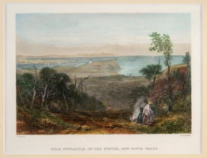 A group of ten antique hand-coloured engravings and lithographs of Australian views, 19th century, including an attractive aquatint of Regent Villa (Penrith, New South Wales), circa 1833 and works by SKINNER PROUT, ARMYTAGE and CARR, each approximately 16 x 21cm, mounted 31 x 36cm overall.