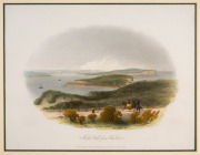 A group of ten antique hand-coloured engravings and lithographs of Australian views, 19th century, including works by FREDERICK TERRY, ARROWSMITH, JAMES HOWE CARSE, NICHOLAS CHEVALIER and others, each approximately 15 x 21cm, mounted 30.5 x 35.5cm overall - 3