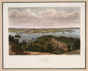 A group of ten antique hand-coloured engravings and lithographs of Australian views, 19th century, including works by FREDERICK TERRY, ARROWSMITH, JAMES HOWE CARSE, NICHOLAS CHEVALIER and others, each approximately 15 x 21cm, mounted 30.5 x 35.5cm overall - 5