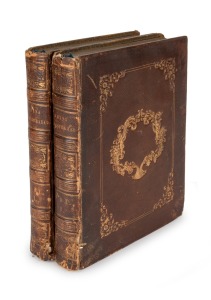 ALLOM & WRIGHT, "China, in a Series of Views, displaying the Scenery, Architecture, and Social Habits, of that Ancient Empire" [London, Fisher Son & Co., mid-10th century], four volumes uniformly bound into two (96/72/68/52pp. plus index); full leather binding, gilt decoration to covers and spine, gilt edging.