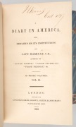 FREDERICK MARRYAT, "A Diary in America, with Remarks on its Institutions" [London, Longman Orme Brown Green & Longmans, 1839], three attractively and uniformly rebound volumes (321/311/319pp.); quarter leather bindings, gilt titles to spine, marbled endpa - 3