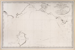 LOUIS FREYCINET (1779-1842) "Carte d’une partie de la Terre Napoleon (à la Nouvelle Hollande)", antique copper plate engraved map, circa 1811, showing Bass Strait from present day Warrnambool to Corner Inlet. Note: Port Philip unchartered. Sight size 52 x 78.5cm, mounted 67 x 92cm overall.
