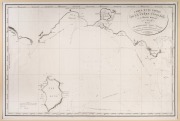 LOUIS FREYCINET (1779-1842) "Carte d&rsquo;une partie de la Terre Napoleon (&agrave; la Nouvelle Hollande)", antique copper plate engraved map, circa 1811, showing Bass Strait from present day Warrnambool to Corner Inlet. Note: Port Philip unchartered. Sight size 52 x