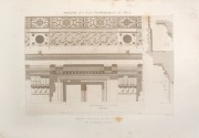 THEODORE VACQUER, "Maisons les plus remarquables de Paris" [Paris; Caudrilier; 1863], 68 plates present; a dilapidated, much-studied copy, with several architectural sketches present on the reverse and margins of certain pages by an anglophone admirer of - 2