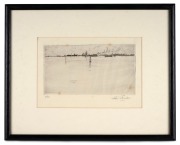 WILLIAM WYLLIE (1851-1931), Williamstown Point From Port Melbourne, drypoint etching, 11/50, signed lower right "John Shirlow", 17 x 25cm, 33 x 41cm overall.