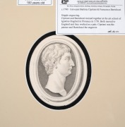GIOVANNI BATTISTA CIPRIANI and FRANCESCO BARTOLOZZI, group of 18th century stipple engravings of classical scene vignettes, eight mounted plates in varying sizes, the largest sight size 12 x 9cm, 24 x 21.5cm overall. - 2