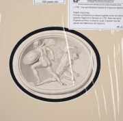 GIOVANNI BATTISTA CIPRIANI and FRANCESCO BARTOLOZZI, group of 18th century stipple engravings of classical scene vignettes, eight mounted plates in varying sizes, the largest sight size 12 x 9cm, 24 x 21.5cm overall. - 4