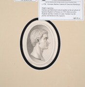 GIOVANNI BATTISTA CIPRIANI and FRANCESCO BARTOLOZZI, group of 18th century stipple engravings of classical scene vignettes, eight mounted plates in varying sizes, the largest sight size 12 x 9cm, 24 x 21.5cm overall. - 5