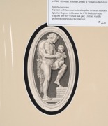 GIOVANNI BATTISTA CIPRIANI and FRANCESCO BARTOLOZZI, group of 18th century stipple engravings of classical scene vignettes, eight mounted plates in varying sizes, the largest sight size 12 x 9cm, 24 x 21.5cm overall. - 7