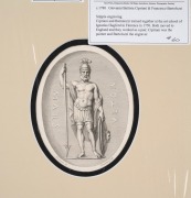 GIOVANNI BATTISTA CIPRIANI and FRANCESCO BARTOLOZZI, group of 18th century stipple engravings of classical scene vignettes, eight mounted plates in varying sizes, the largest sight size 12 x 9cm, 24 x 21.5cm overall. - 8