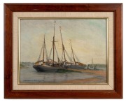 J. ETHERINGTON BARTHOLOMEW, (fishing boats), oil on canvas board, signed and dated lower left "J. Etherington Bartholomew, 1912", 22 x 31cm, 33 x 42cm overall.